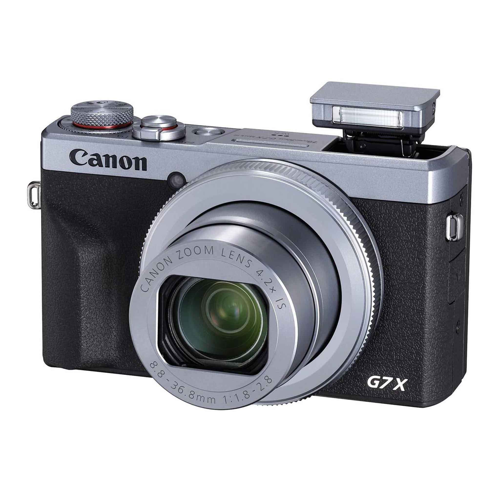 Canon PowerShot Digital Camera G7 X Mark III with Wi-Fi & NFC, LCD Screen and 4K Video - Silver Renewed - Reconditioned Canon