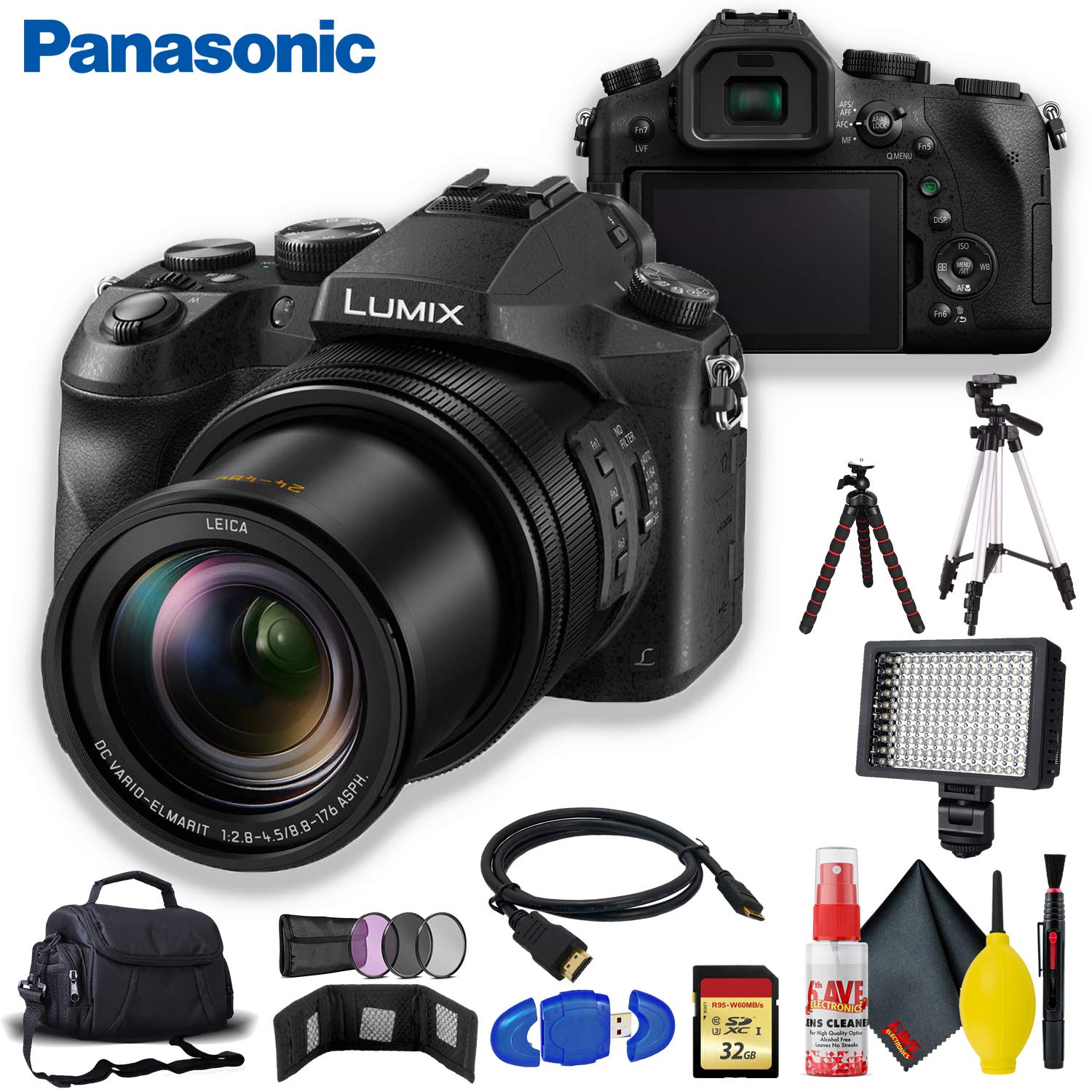 Panasonic Lumix DMC-FZ2500 Digital Camera with Tripod Kit Advanced Bundle