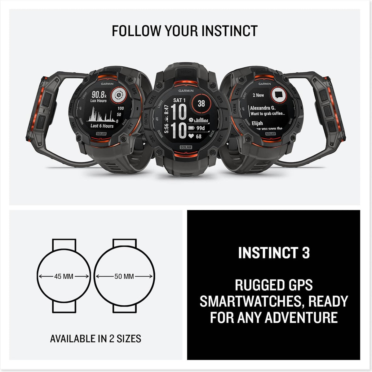 Garmin Approach® S44, Essential Golf GPS Smartwatch, AMOLED Display, On-Course Features, Silver Aluminum Bezel with Twilight Silicone Band
