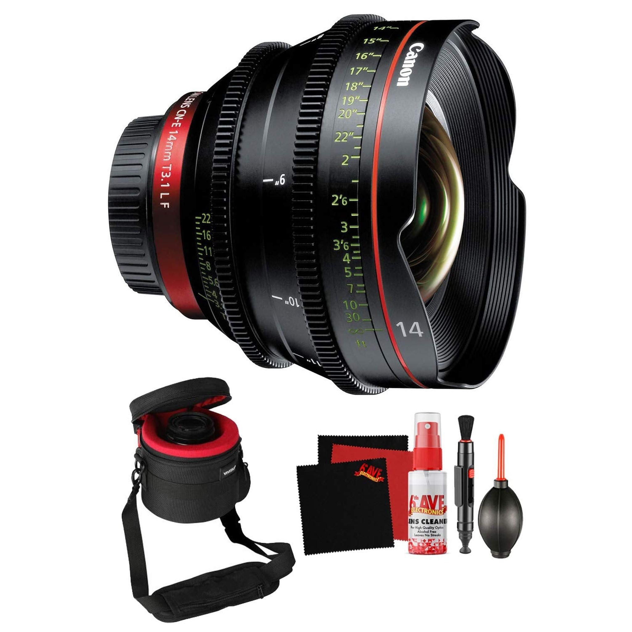 Canon CN-E 14mm T3.1 L F Cinema Prime Lens EF Mount Professional Filmmaker Bundle - Used Canon