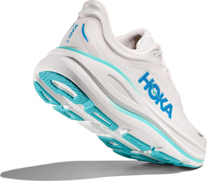 Hoka Men's Bondi 9 Sneaker, White Blue, 10