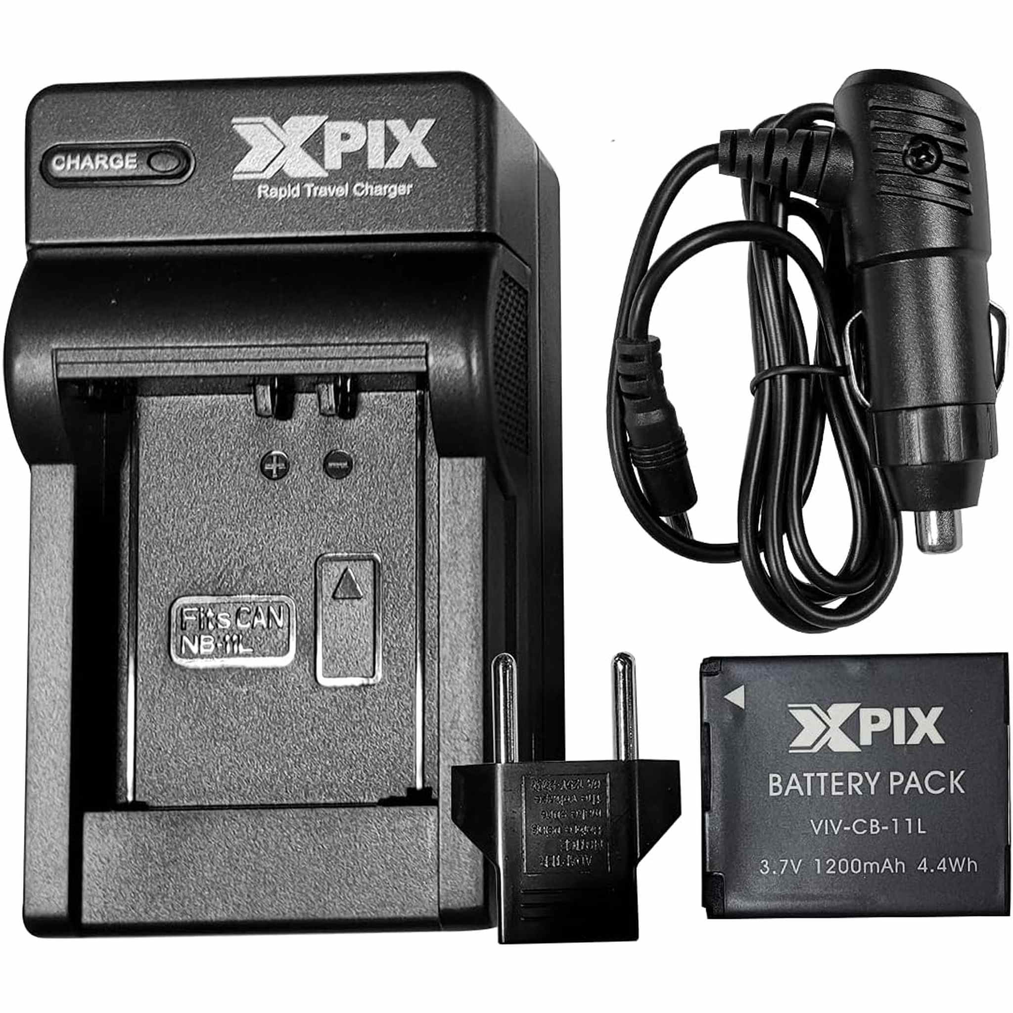 XPIX NB-11L Battery and Charger Set, with Replacement Battery and Charger Compatible with DSLR Cameras Perfect for Photographers on the Go