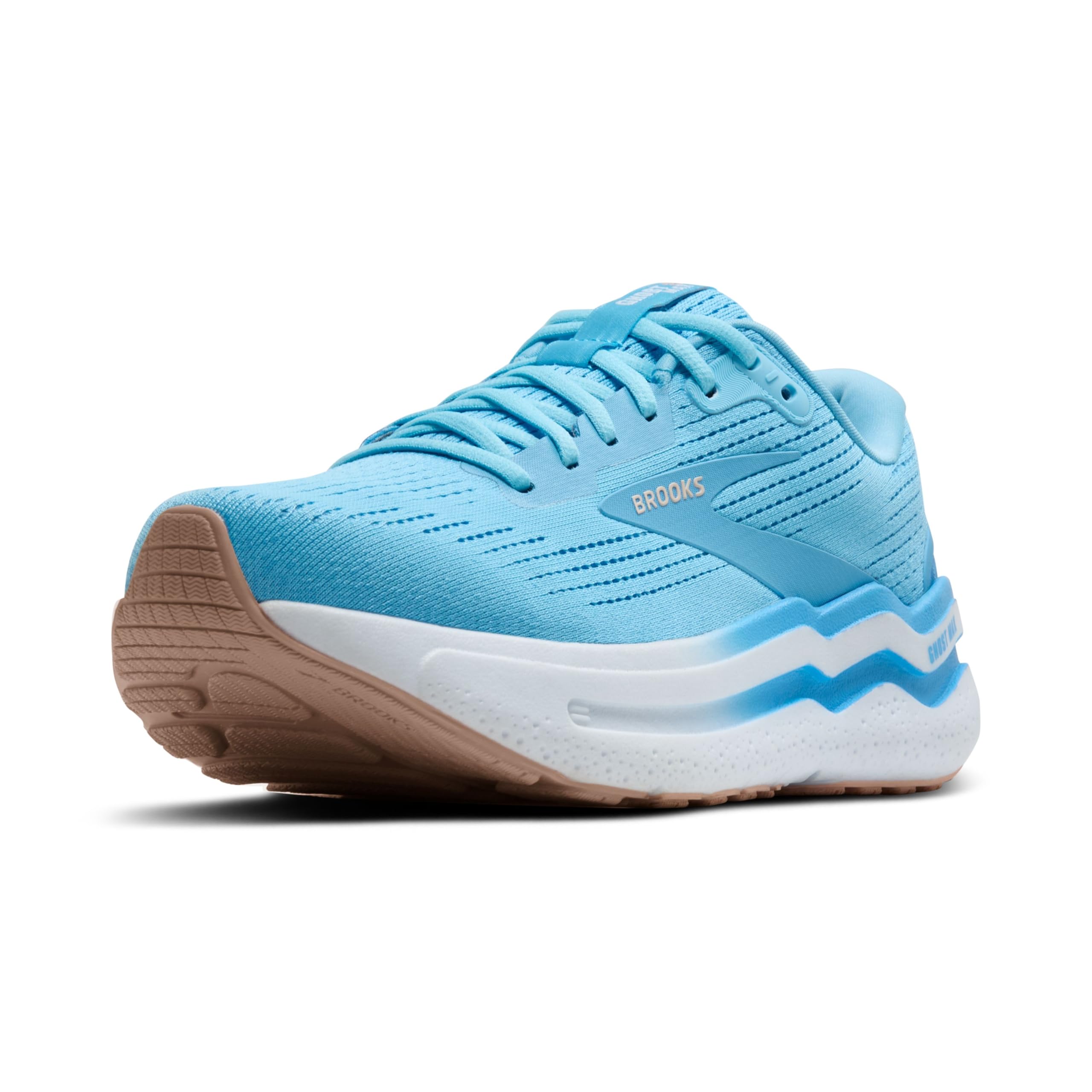 Brooks Women’s Ghost Max 2 Neutral Running & Walking Shoe - Baltic Sea/Bonnie Blue/Peach - 8 Medium