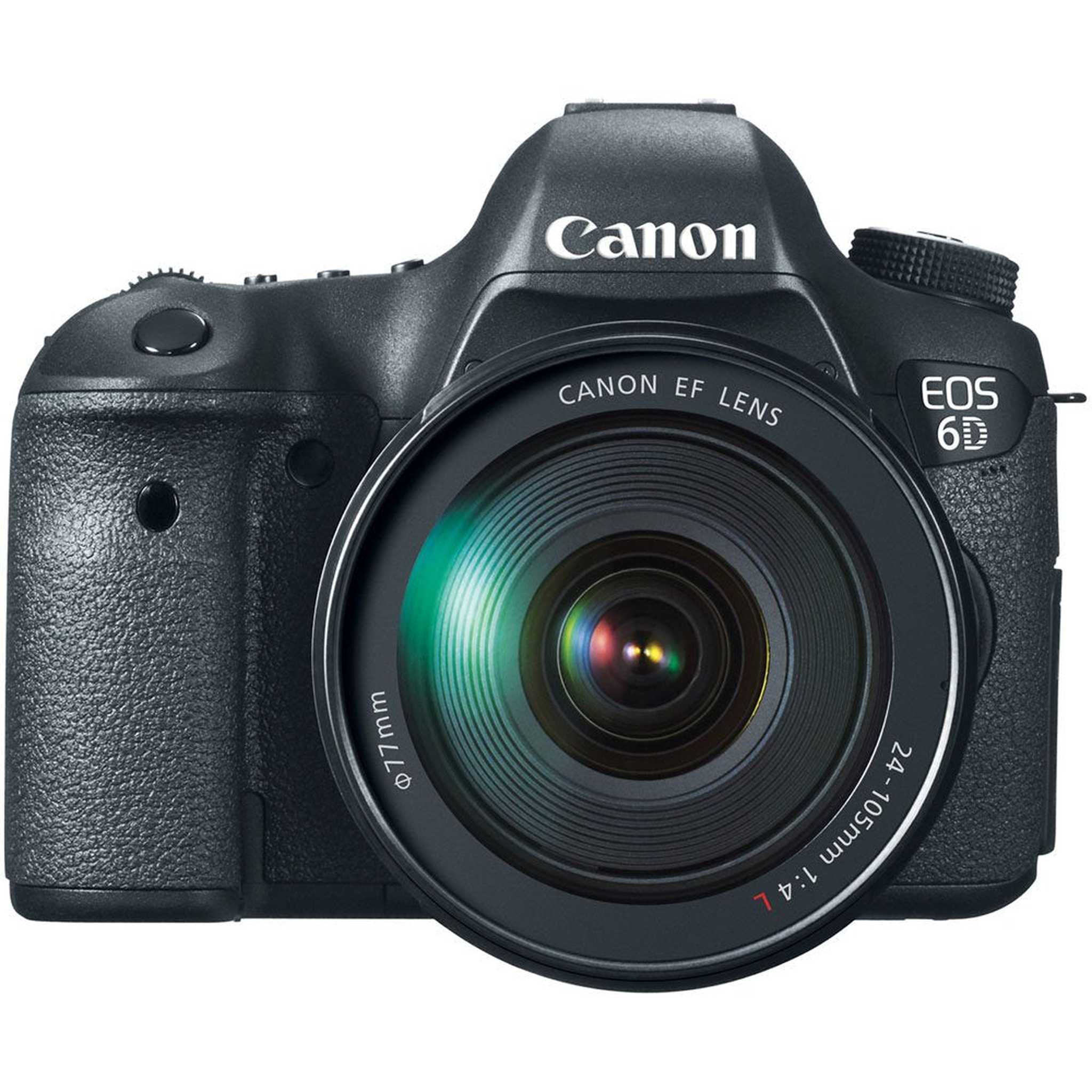 Canon EOS 6D 20.2 MP CMOS Digital SLR Camera with 3.0-Inch LCD and EF 24-105mm f/4L IS USM Lens Kit - Wi-Fi Enabled - Used Canon