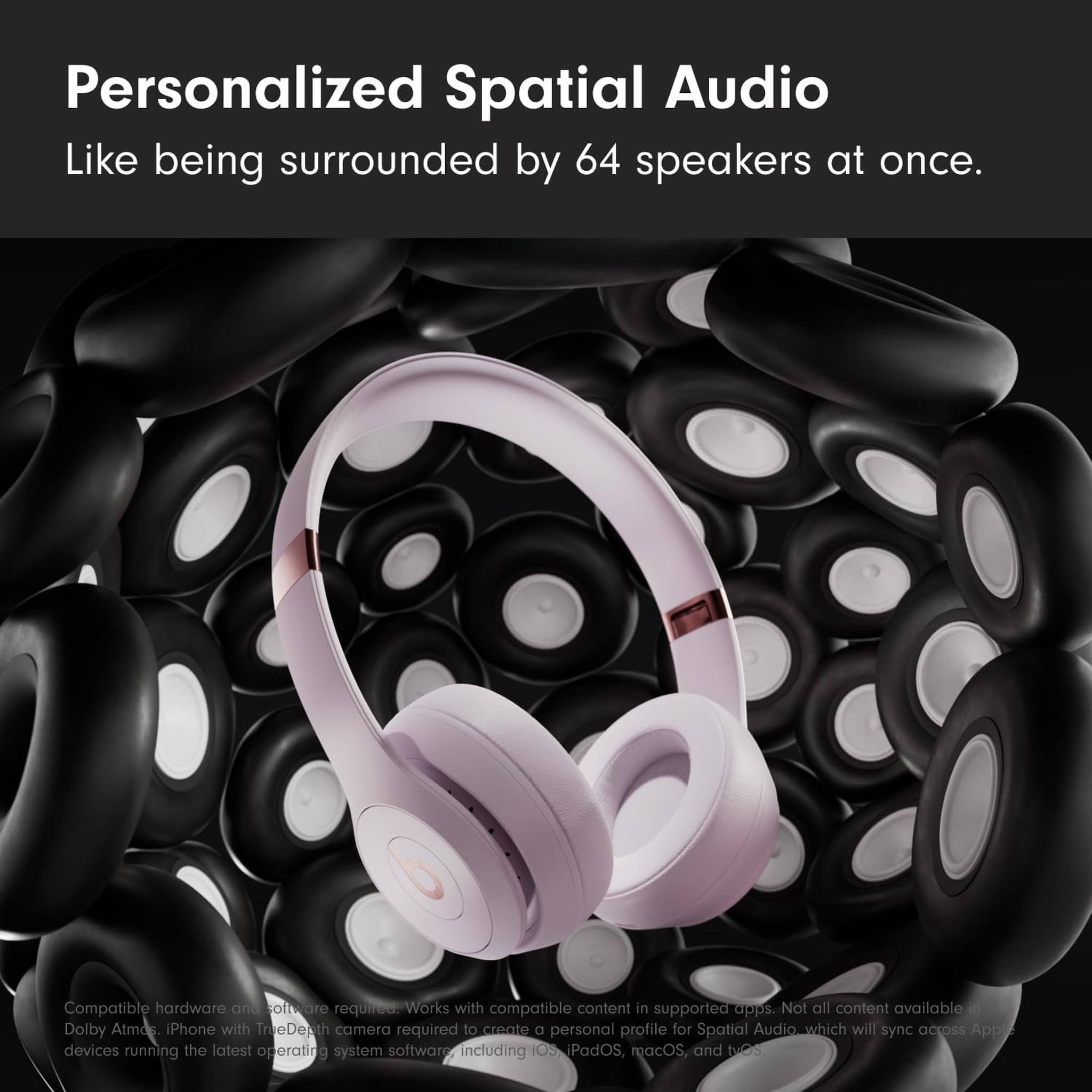 Beats Solo 4 - Wireless Bluetooth On-Ear Headphones, Apple & Android Compatible, Up to 50 Hours of Battery Life - Cloud Pink - Used Beats
