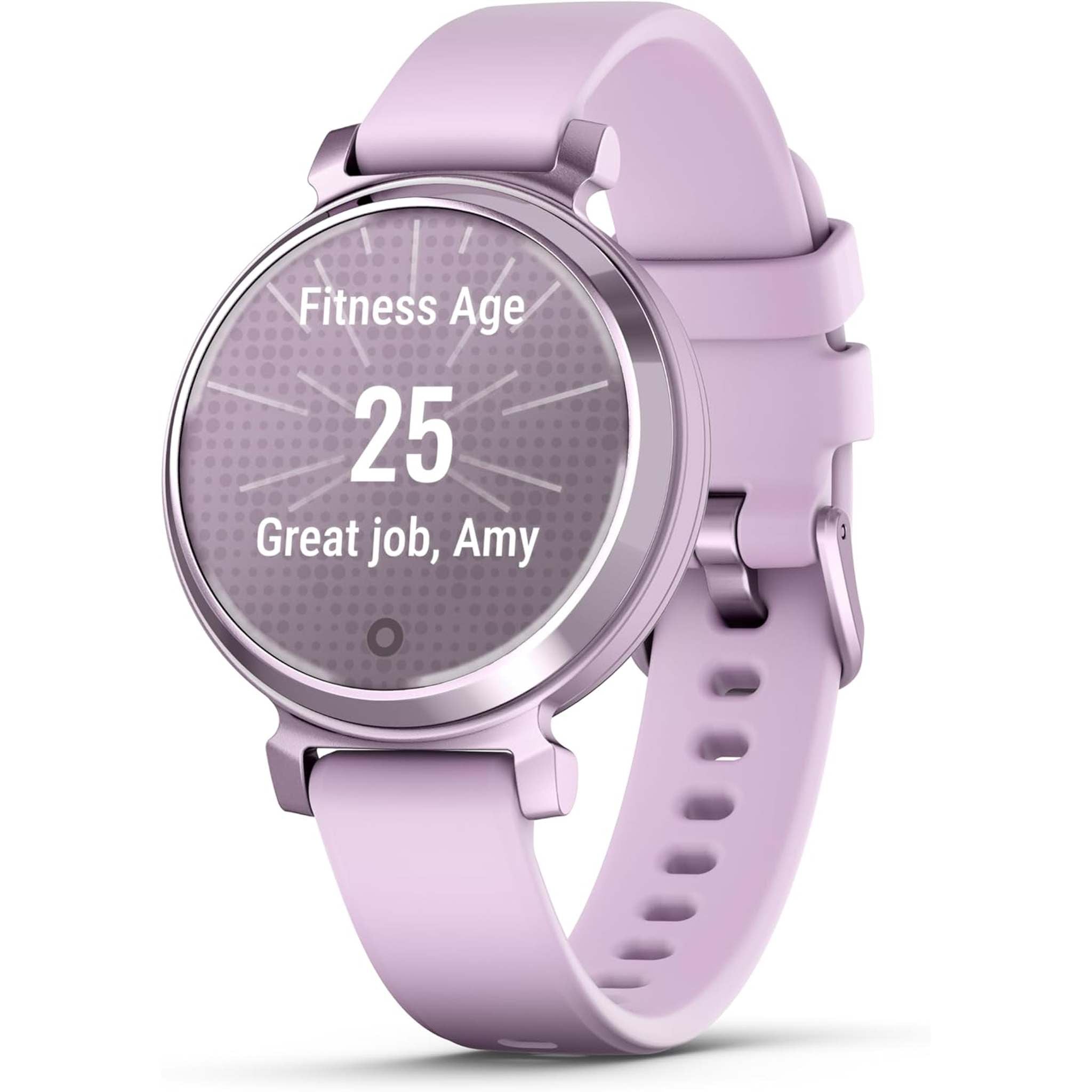Garmin Lily 2, Small and Stylish Smartwatch, Hidden Display, Patterned Lens, Up to 5 Days Battery Life, Lilac
