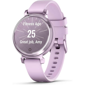 Garmin Lily 2, Small and Stylish Smartwatch, Hidden Display, Patterned Lens, Up to 5 Days Battery Life, Lilac