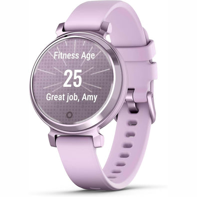 Garmin Lily 2, Small and Stylish Smartwatch, Hidden Display, Patterned Lens, Up to 5 Days Battery Life, Lilac