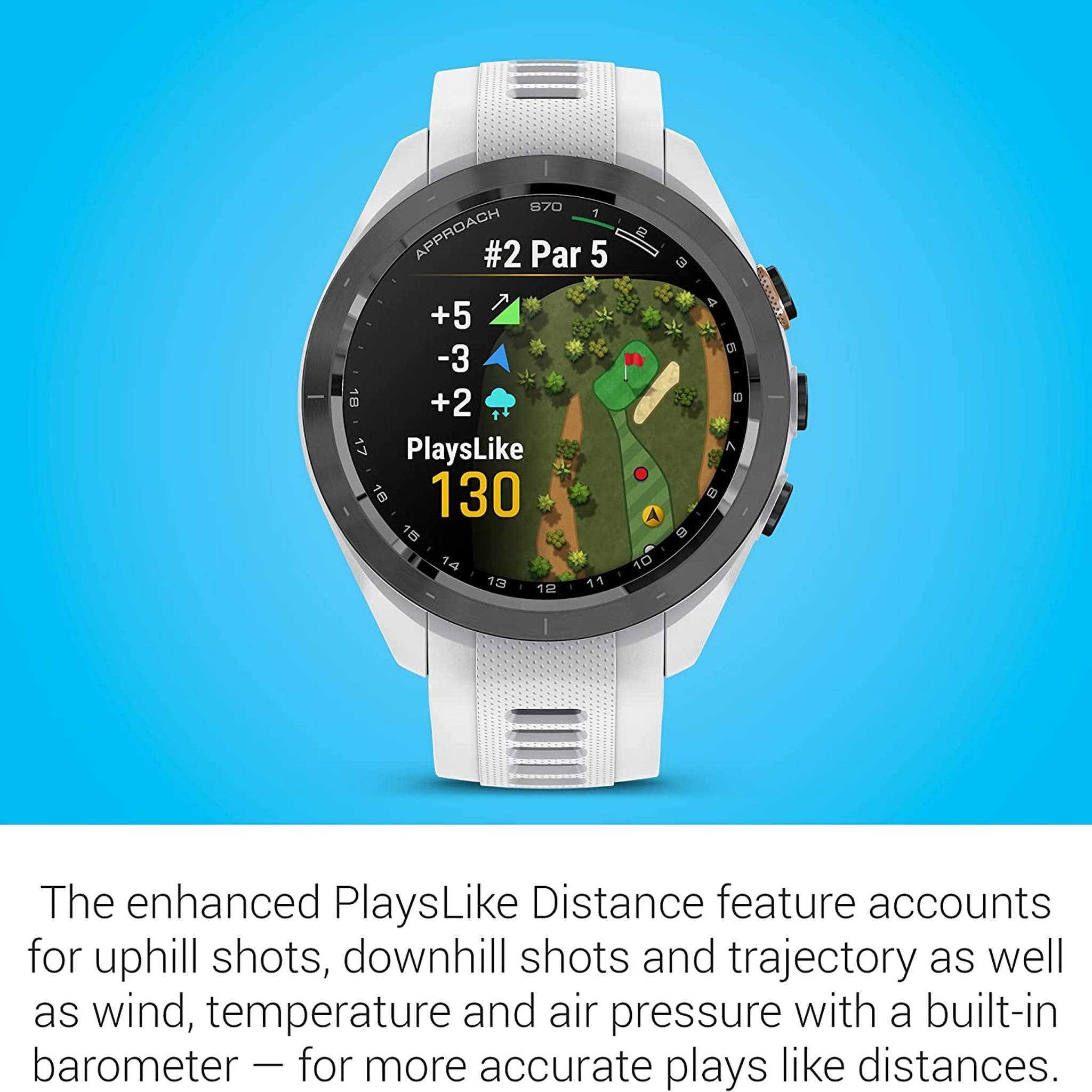 Garmin Approach S70, 42mm, Premium GPS Golf Watch, White