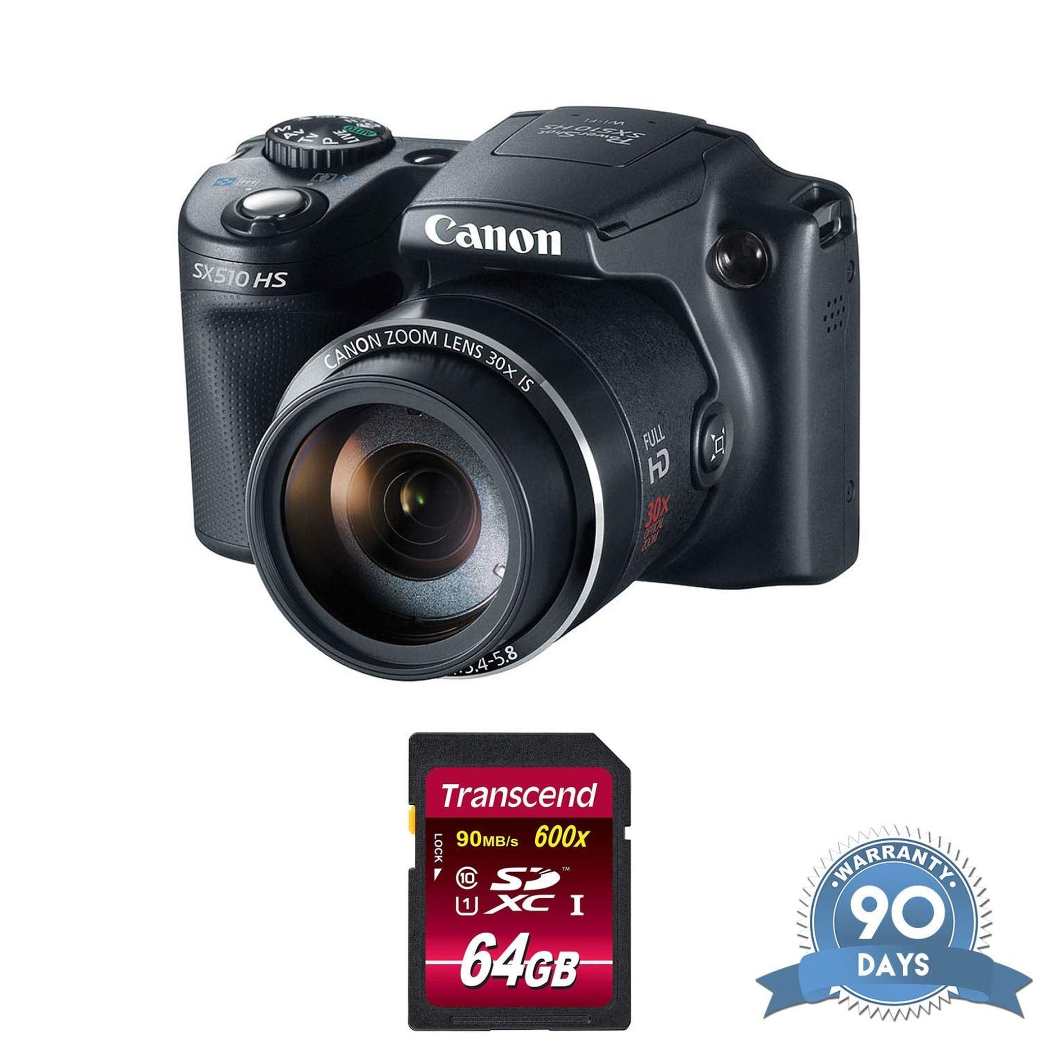 Canon Power Shot SX510 HS Point-and-Shoot Camera with Memory Card - Renewed - Reconditioned Canon