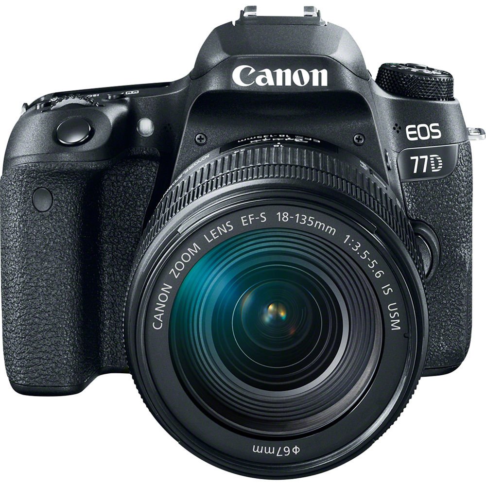 Canon EOS 77D Digital SLR Camera with 18-135mm & 55-250mm Lenses Kit International Model