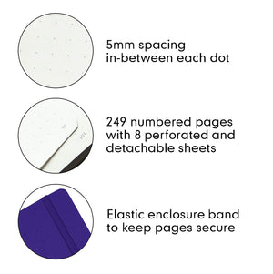 Leuchtturm1917 Medium A5 Dotted Hardcover Notebook Purple - 249 Numbered Pages