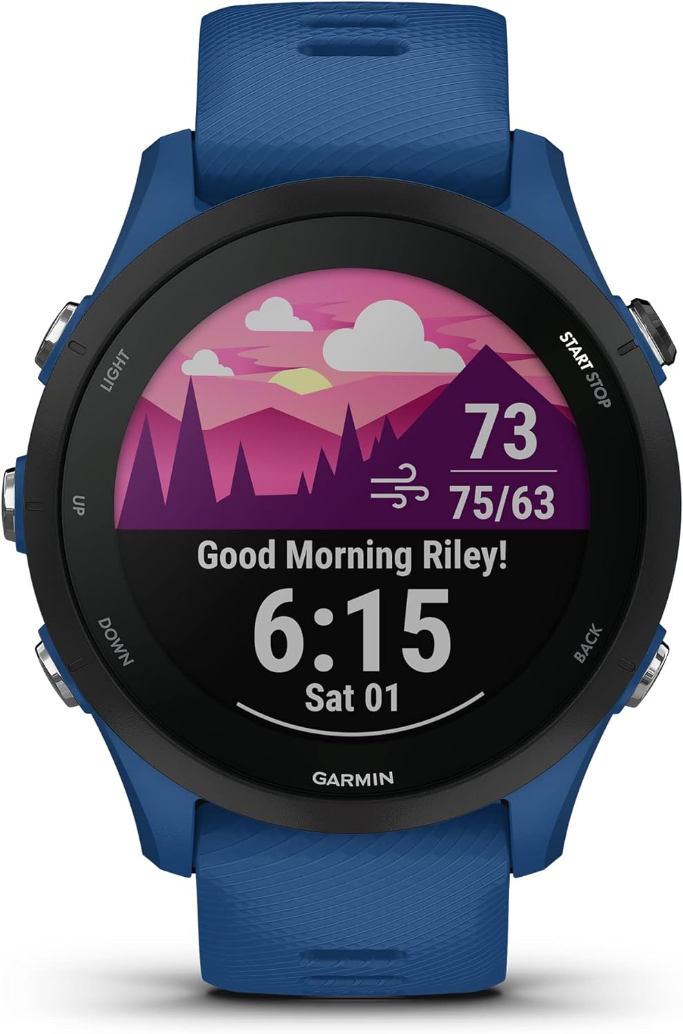 Garmin Forerunner 255 - Tidal Blue with Deluxe Workout Bundle
