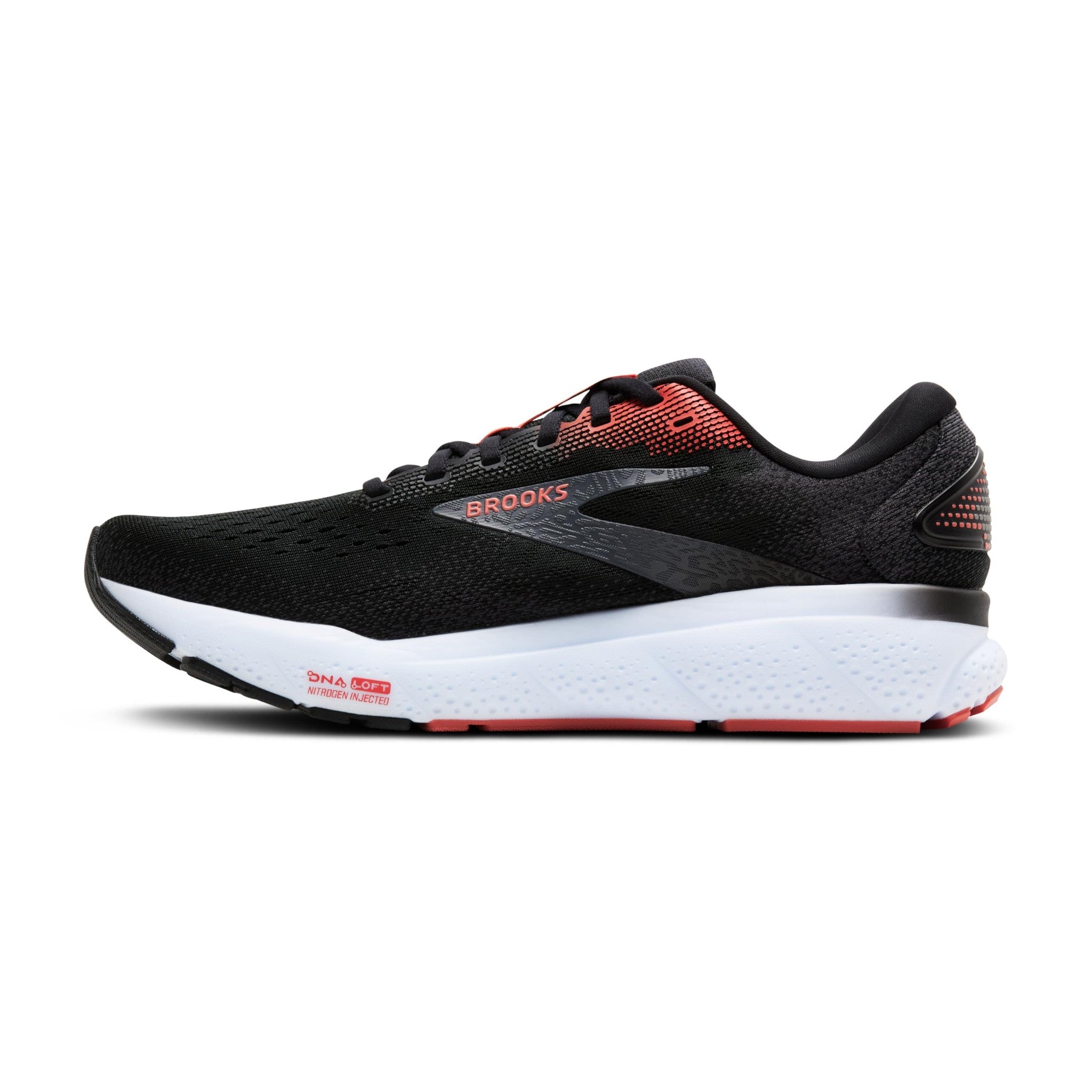 Brooks Men’s Ghost 16 Neutral Running Shoe - Black/Ebony/Burnt Sienna - 8 Medium