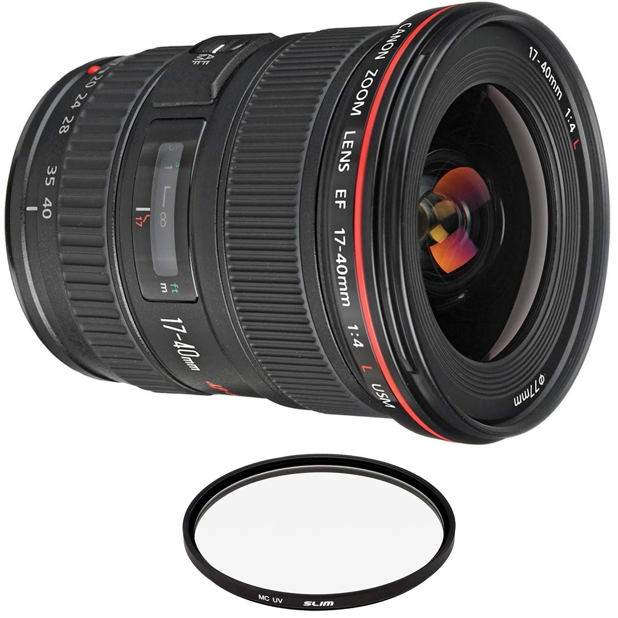 Canon EF 17-40mm f/4L USM Lens with Pro Filter Renewed - Reconditioned Canon
