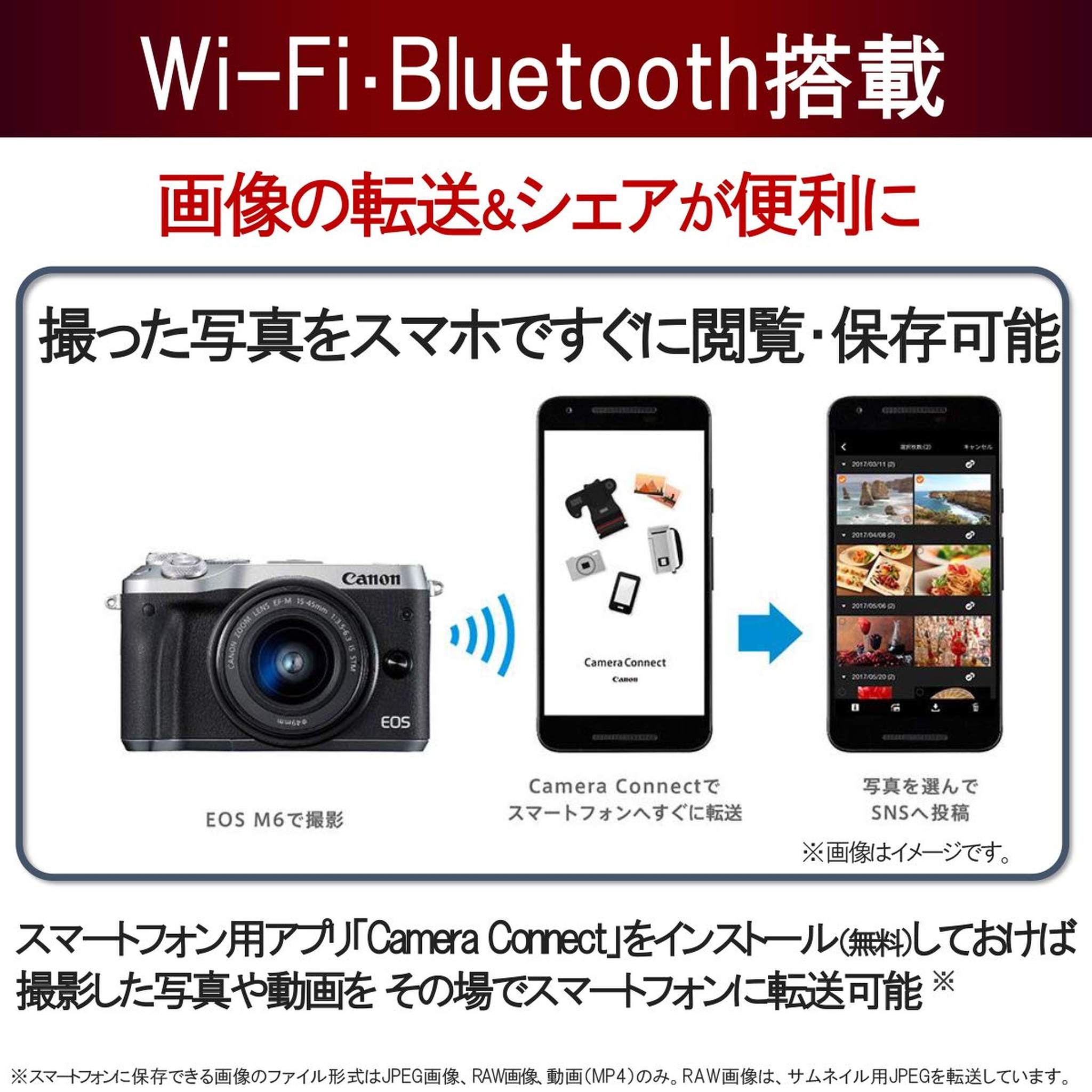 Canon mirrorless Single-Lens Camera EOS M6 Lens Kit Silver EF-M15-45mm F3.5-6.3 is STM- International Version No Warranty Canon