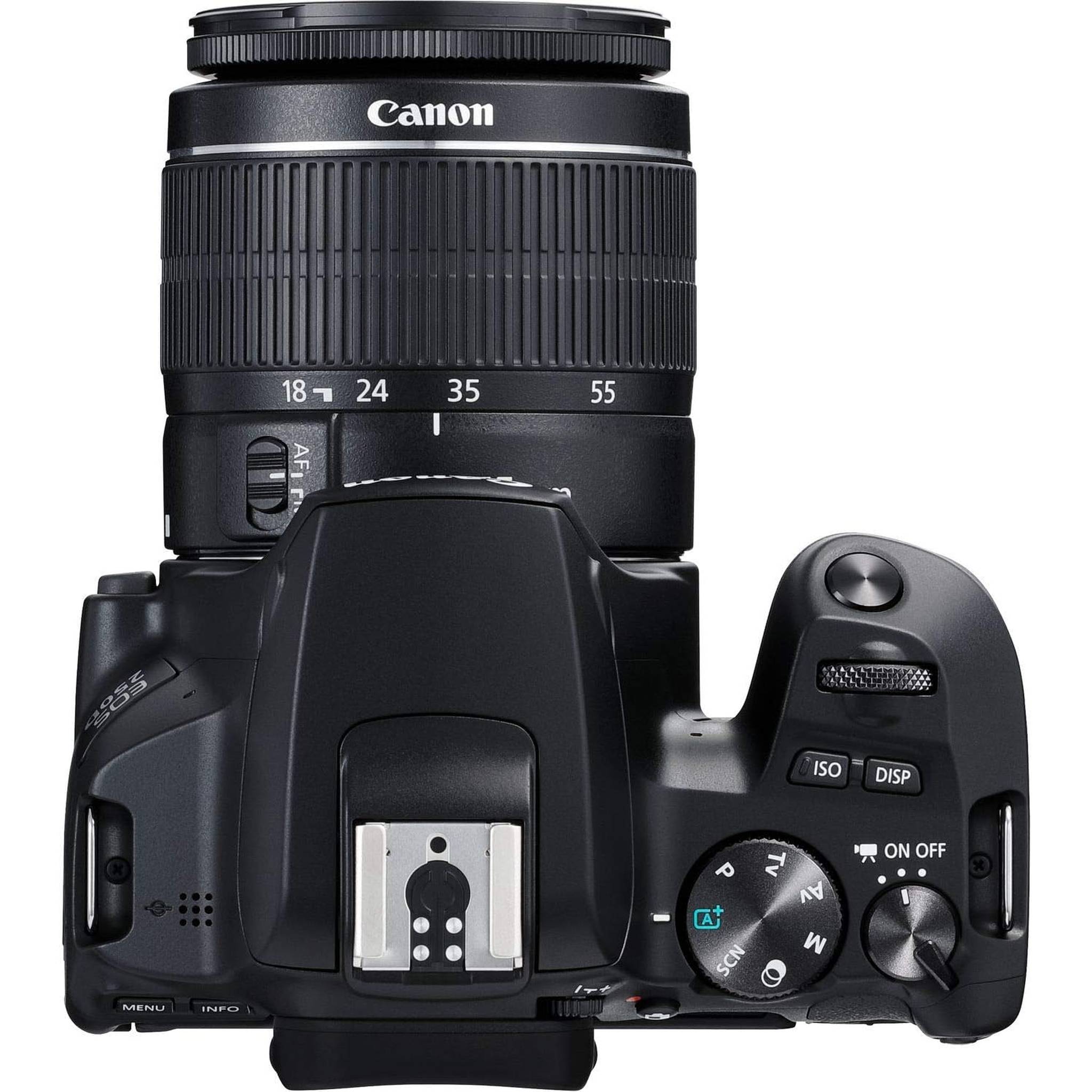 Canon EOS 250D DSLR Camera with 18-55mm Lens Black 3453C002 + EOS Bag + Sandisk Ultra 64GB Card + Cleaning Set And More International Model - Reconditioned Canon