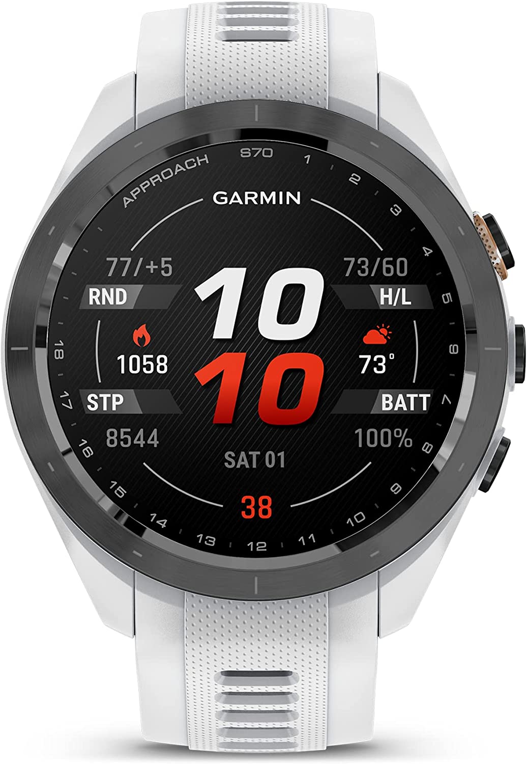 Garmin Approach S70S, White (42mm) with Accessories