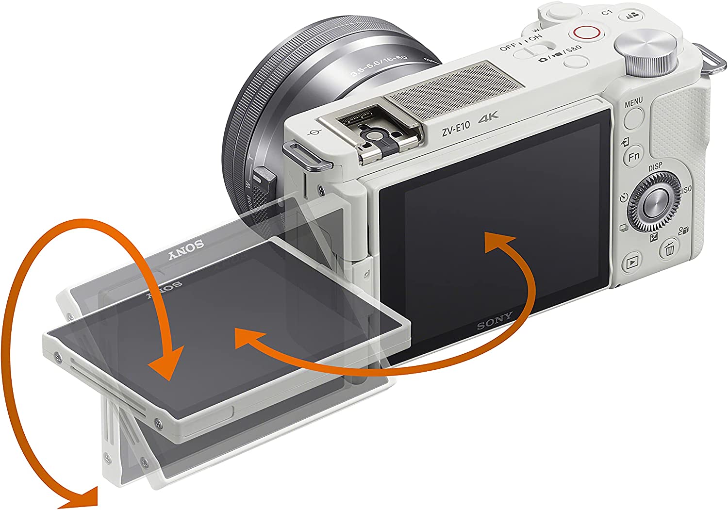 Sony Alpha ZV-E10 - APS-C Interchangeable Lens Mirrorless Vlog Camera - White