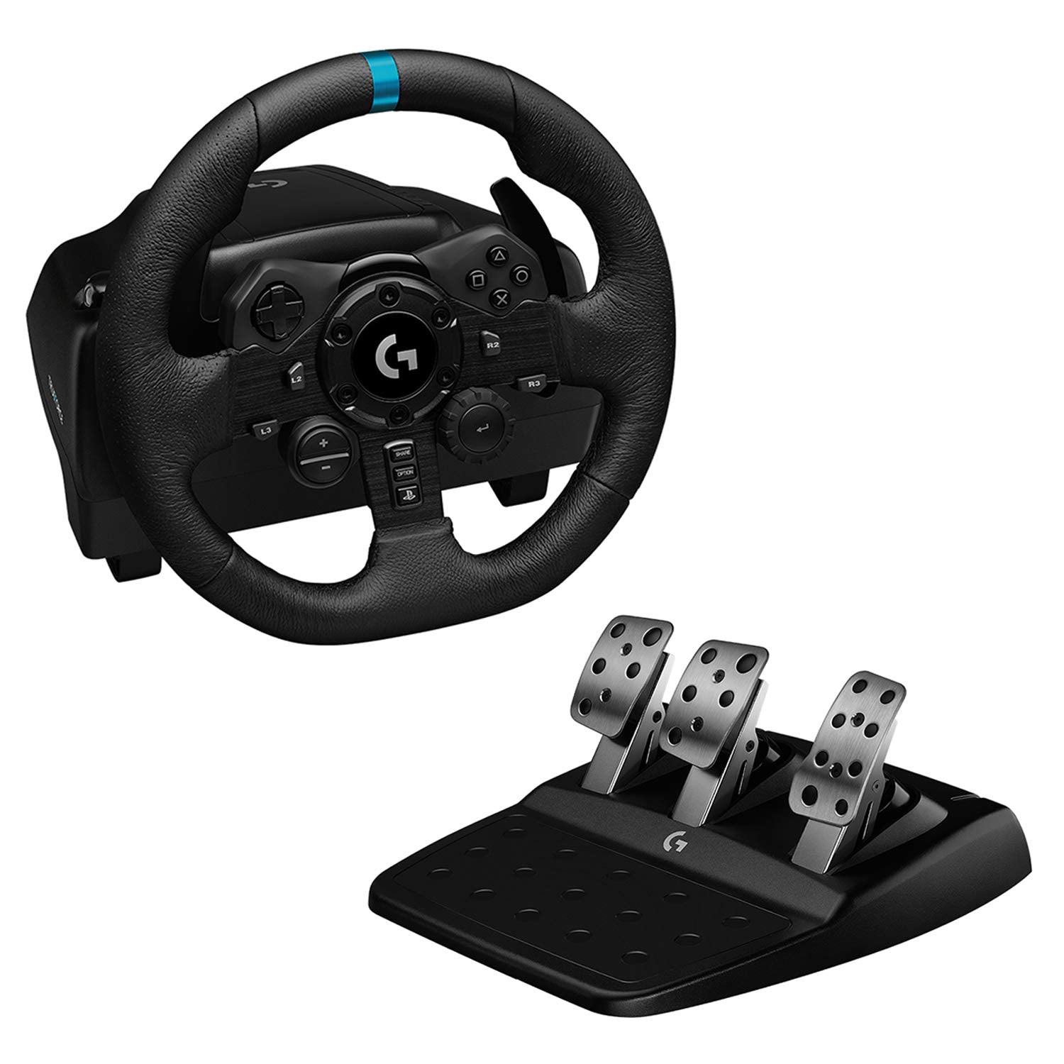 Logitech G923 Racing Wheel and Pedals For PC, PS4, PS5 with Accessories