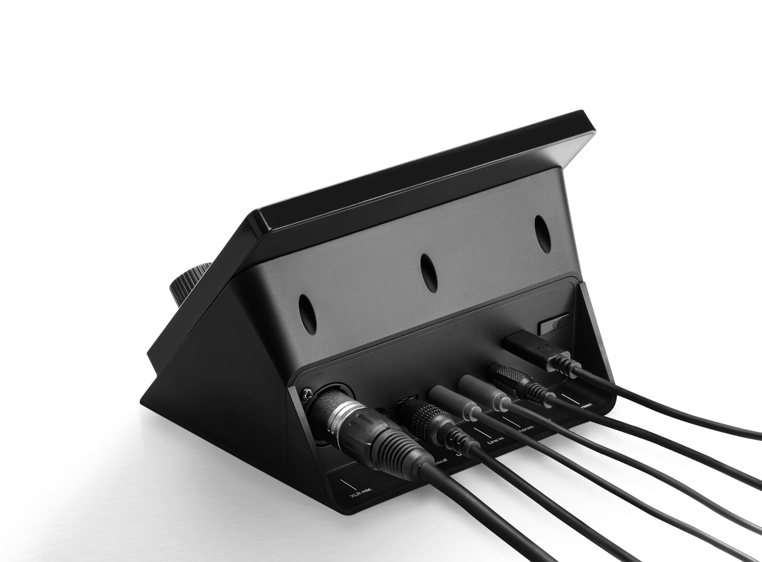 Hercules Stream 200 XLR, Pro Audio Mixer for Advanced Content Creators, with XLR Mic Pre-Amp, LCD Screen, High Resolution Encoders, 4 Actions Buttons and Customizable Interface.  Compatible with PC.