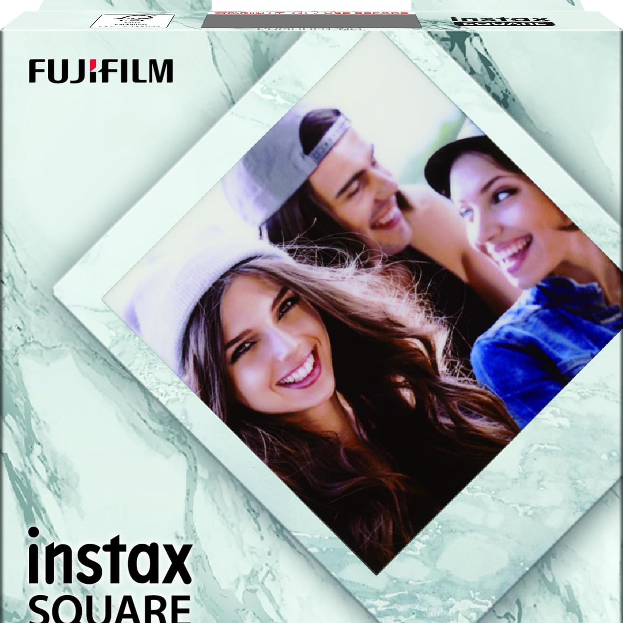 FUJIFILM Instax Square White Marble Film - 10 Exposures instax