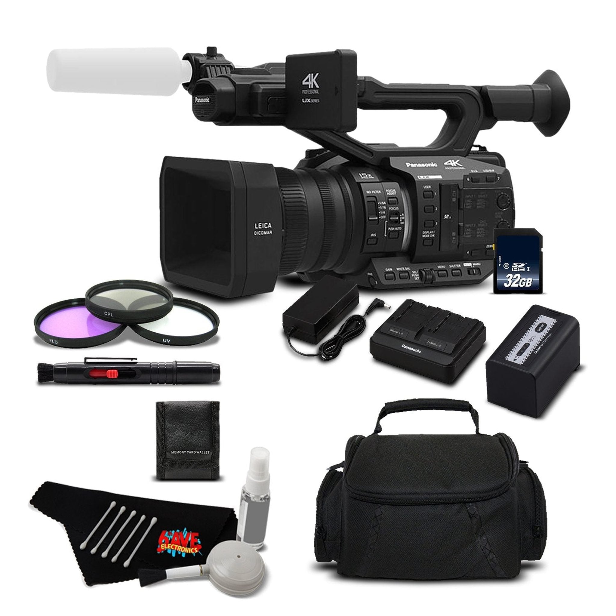 Panasonic AG-UX90 4K/HD Professional Camcorder Standard Bundle - International Version