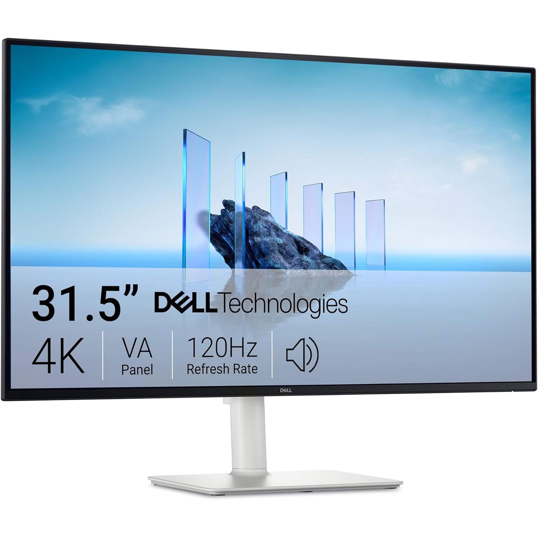 Dell 32 Plus 4K Monitor - S3225QS - 31.5-inch 4K 3840 x 2160 up to 120Hz 16:9 Display, VA Panel, AMD FreeSync Premium, 99% sRGB, 95% DCI-P3, 1500:1 Contrast Ratio, Comfortview Plus - Ash White