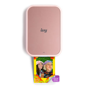 Canon Ivy 2 Mini Photo Printer, Print from Compatible iOS & Android Devices, Sticky-Back Prints, Blush Pink