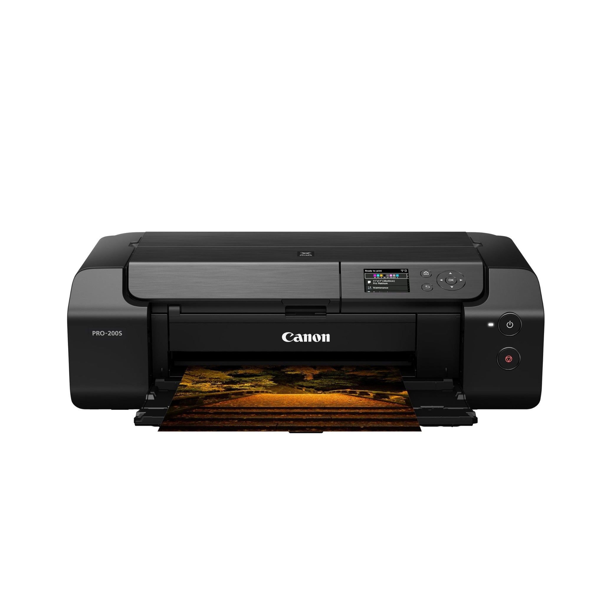 Canon PIXMA PRO-200S Professional 13" Wireless Inkjet Photo Printer with 3.0" Color LCD Monitor, 8-Color Dye-Based Ink, Black Canon