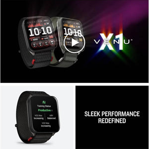 Garmin® Venu® X1, Thin and Lightweight GPS Smartwatch, AMOLED Display, Advanced Health and Fitness Features, Black with Slate Titanium Caseback and Black ComfortFit Nylon Band Garmin