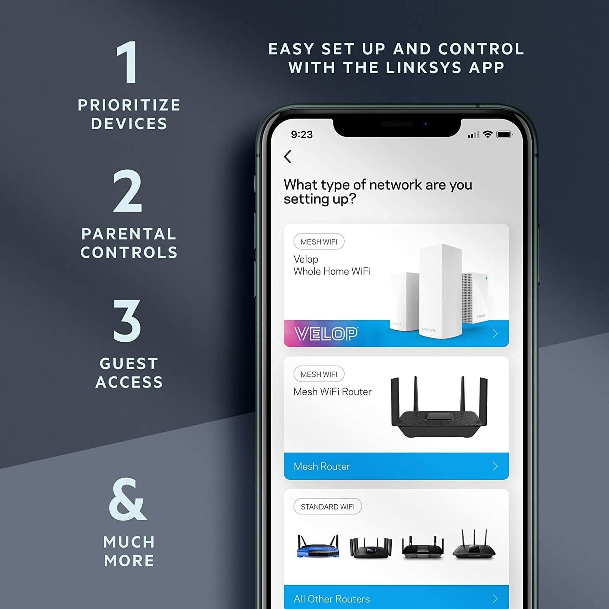 Linksys MR7350 MAX-STREAM AX1800 Wireless Router with Ethernet Cable + Wire Ties Linksys