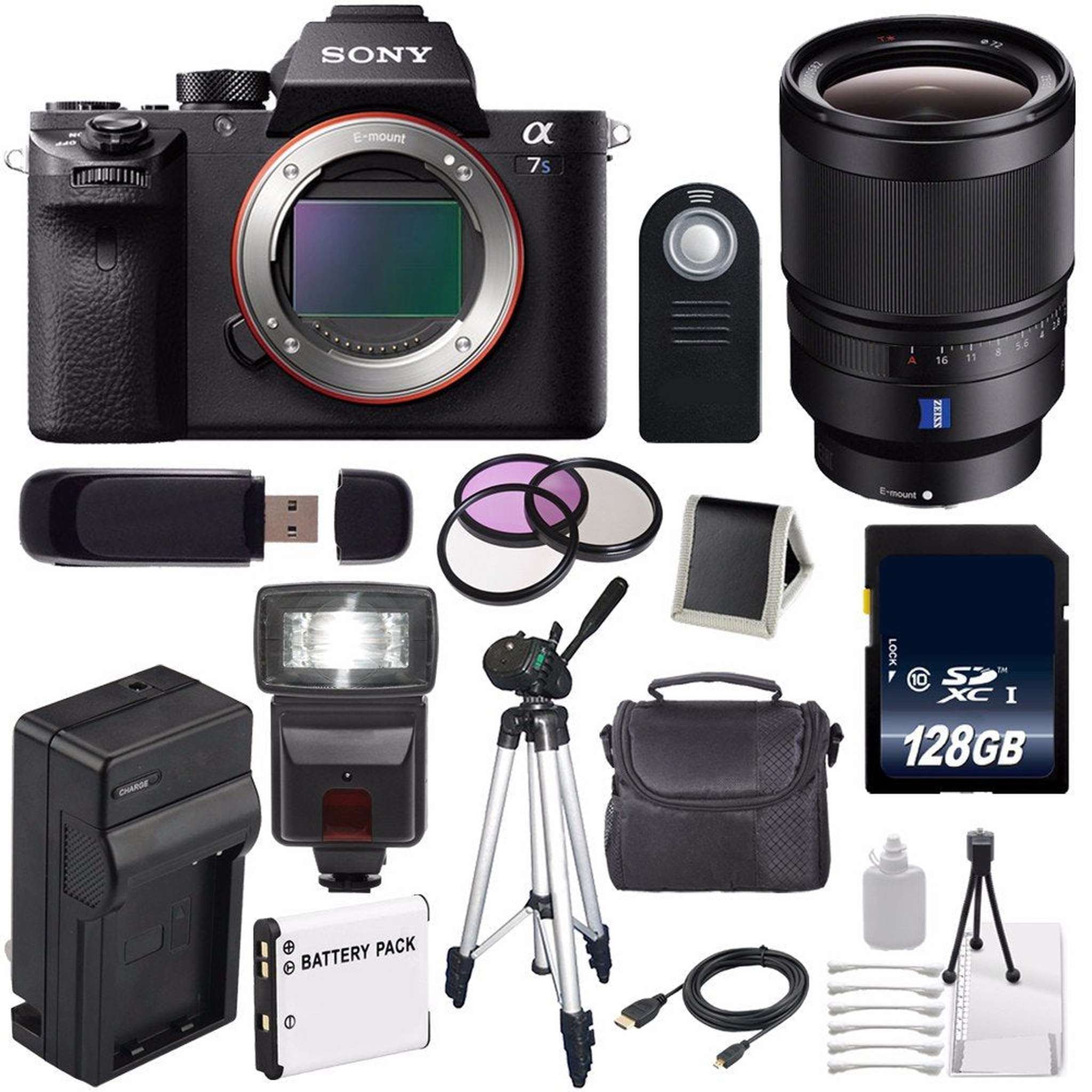 Sony Alpha a7S II a7S Mark II a7SII ILCE7SM2/B Mirrorless Digital Camera International Model + Sony Distagon T FE 35mm Lens Amazing Bundle