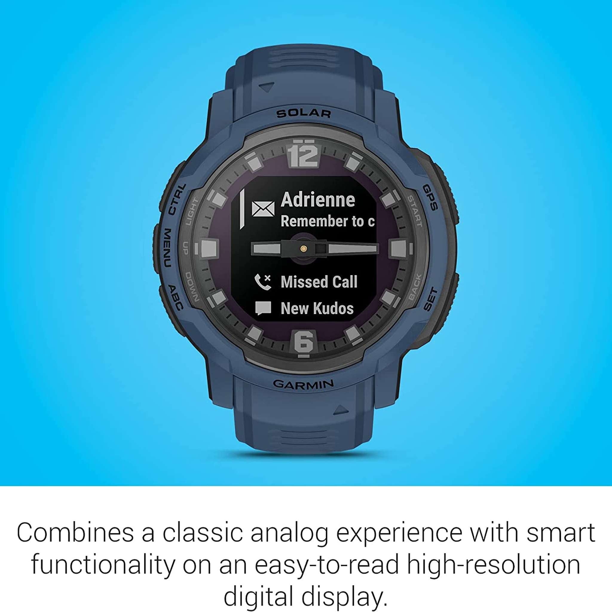 Garmin Instinct Crossover Solar Smartwatch with Standard Accessories Garmin