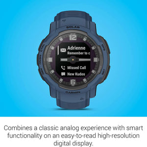 Garmin Instinct Crossover Solar Smartwatch with Standard Accessories Garmin
