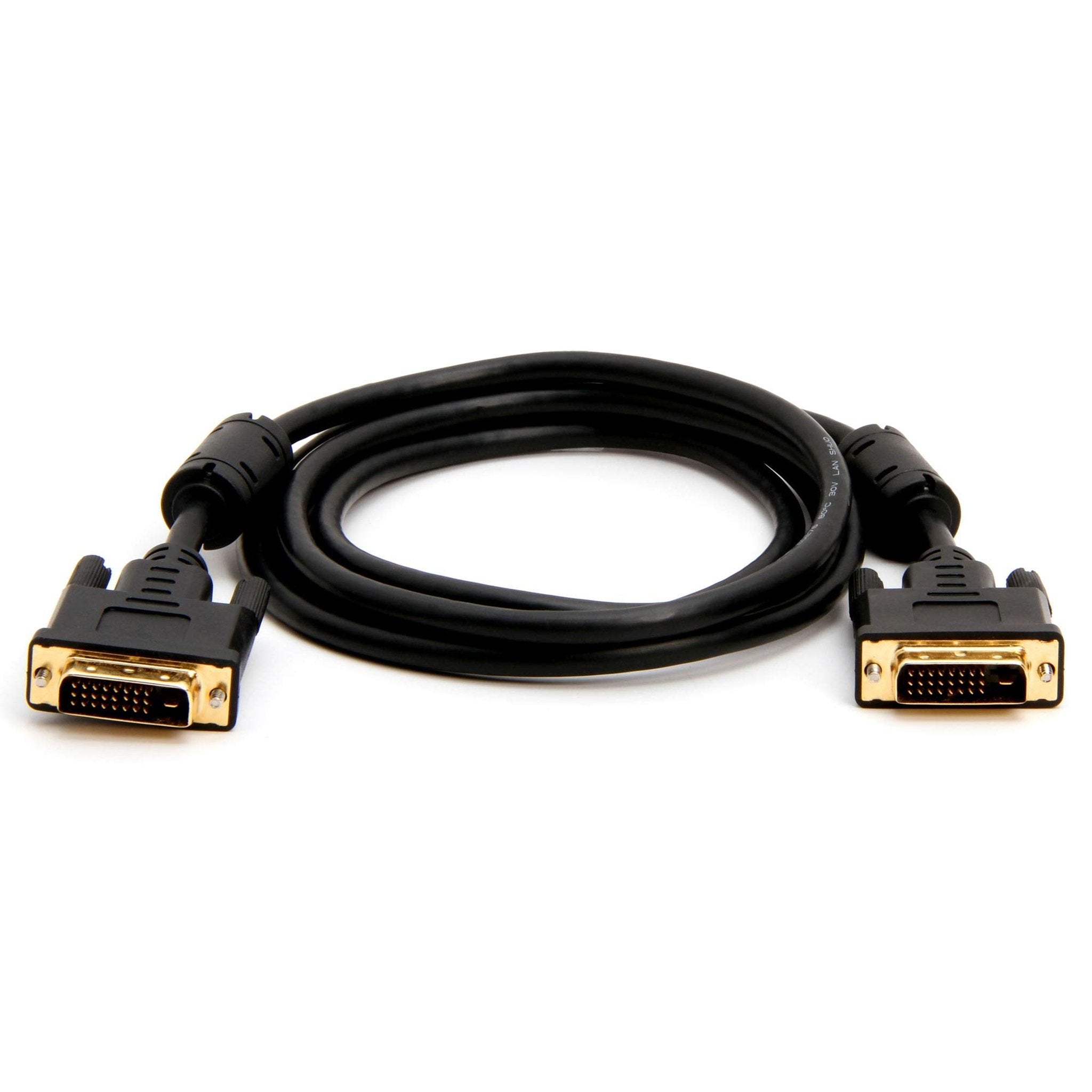 Cmple - DVI Cable 6ft, DVI to DVI Dual Link Monitor Cable Digital 24+1 Male DVI Cable for Gaming PC, Laptop, Projector, DVD, Monitor - Black Cmple