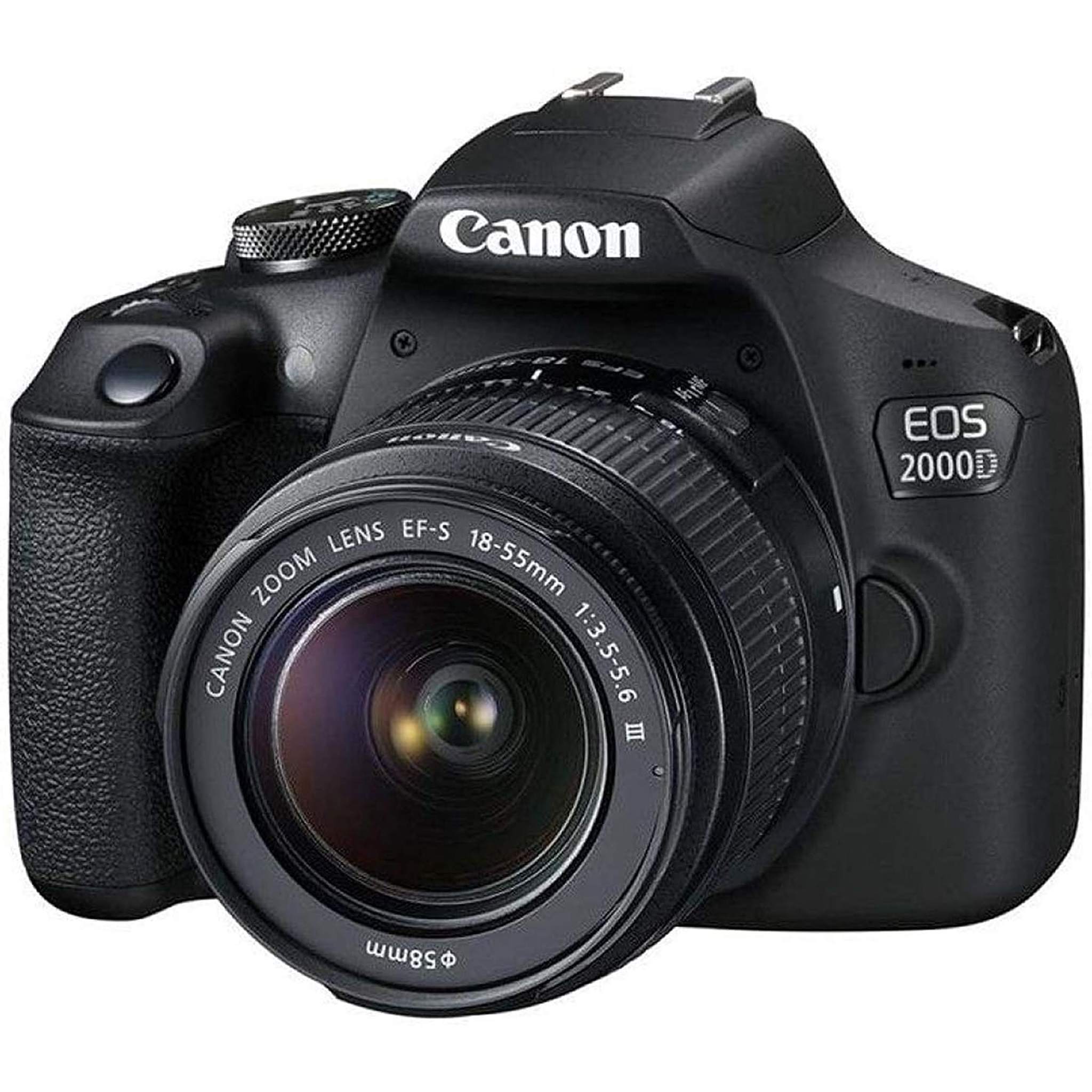 Canon EOS 2000D / Rebel T7 DSLR Camera with 18-55mm Lens + Creative Filter Set, EOS Camera Bag + Sandisk Ultra 64GB Card + Electronics Cleaning Set, And More International Model - Used Canon