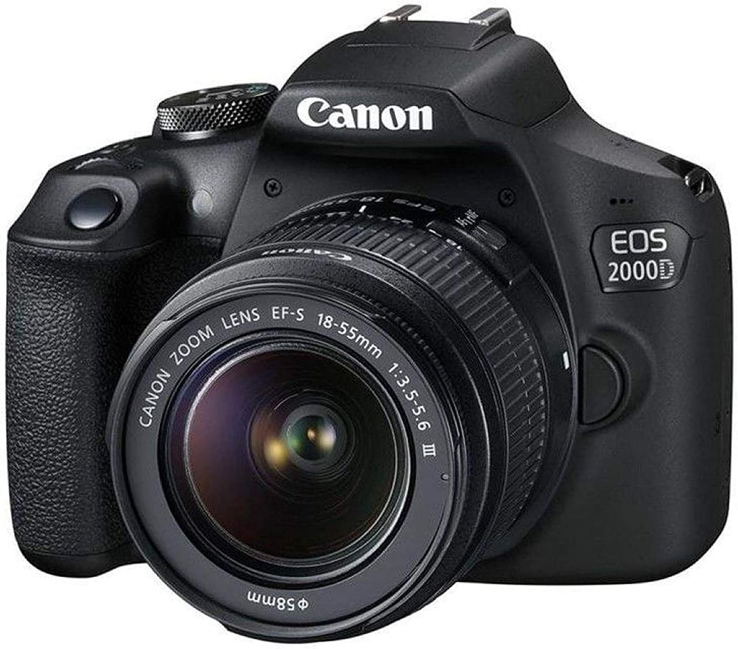 Canon EOS 2000D DSLR Camera with EF-S 18-55 mm f/3.5-5.6 III Lens (Intl Model) with Memory, Case, Tripods, and Filters