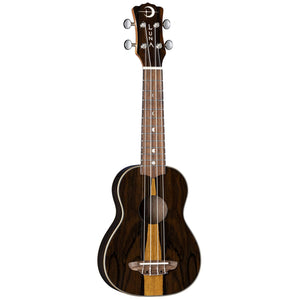 Luna Guitars Ziricote, 4-String Soprano Ukulele with Gigbag UKE ZIRI S