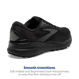 Brooks Women’s Ghost 16 Neutral Running Shoe - Black/Black/Ebony - 9.5 Medium