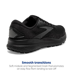 Brooks Women’s Ghost 16 Neutral Running Shoe - Black/Black/Ebony - 7.5 Narrow