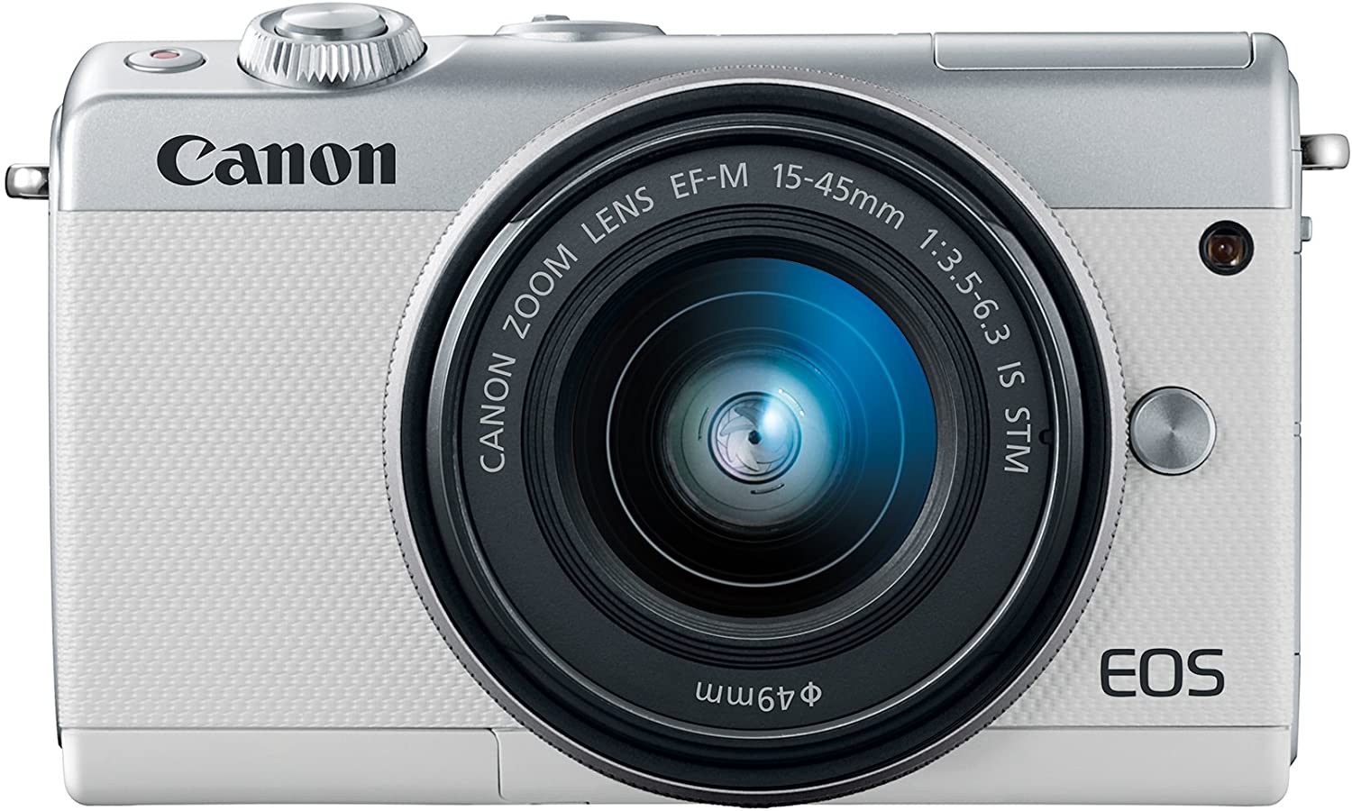 Canon EOS M100 Mirrorless Digital Camera - White with 15-45mm Lens International Model