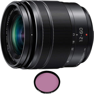 Panasonic Lumix G Vario 12-60mm f/3.5-5.6 ASPH. Power O.I.S. Lens with Pro Filter Renewed - Reconditioned Panasonic
