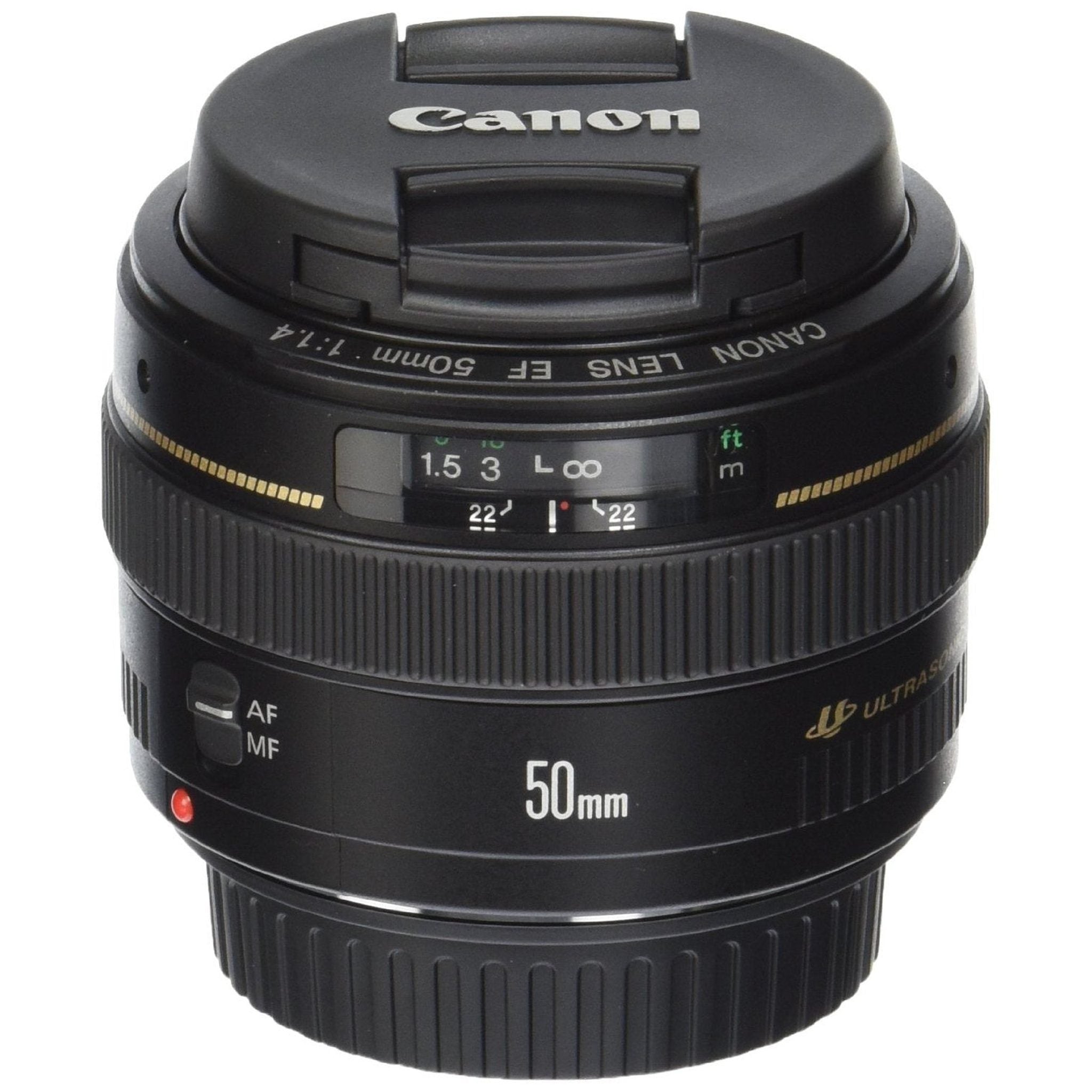 Canon EF 50mm f/1.4 USM Standard & Medium Telephoto Lens for Canon SLR Cameras - Fixed - Reconditioned Canon