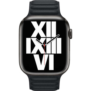 Apple Watch Band - Leather Link - 45mm - Midnight - Medium/Large