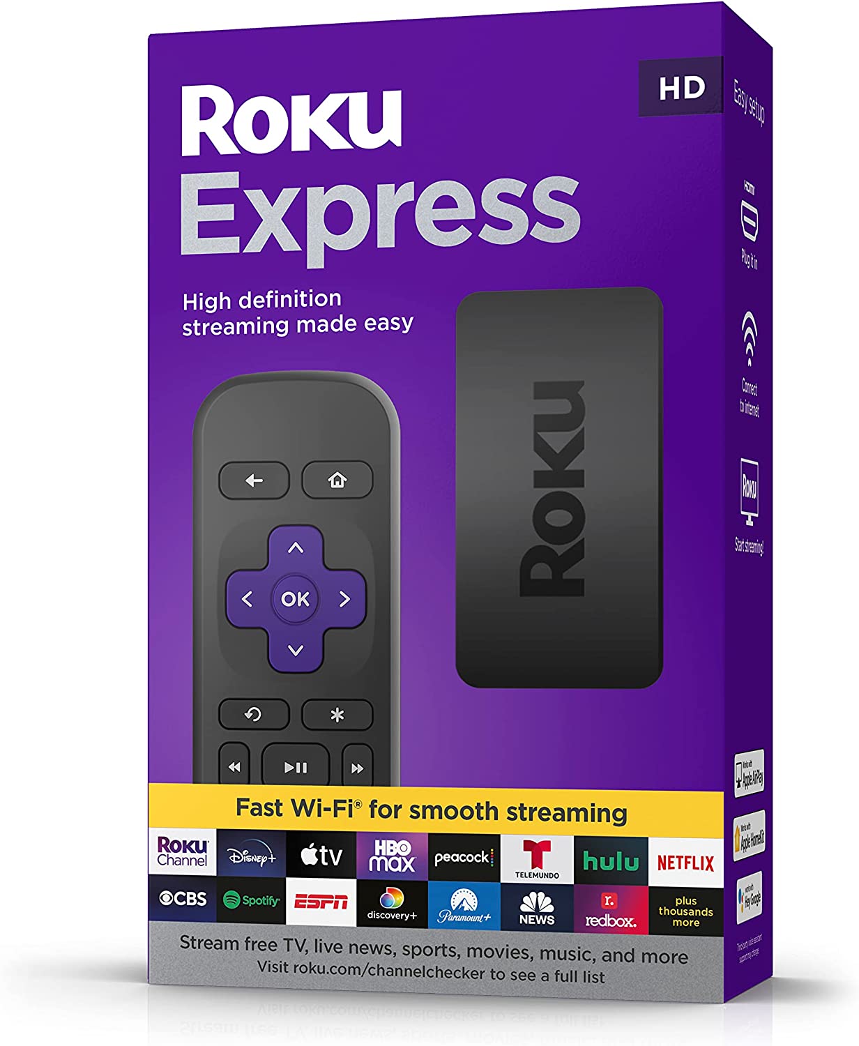 Roku Express HD Streaming Device (3960R) - Black