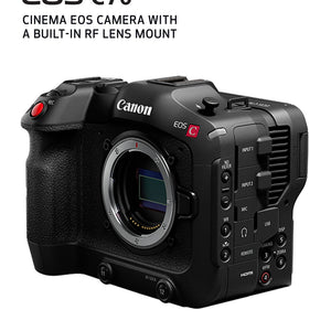 Canon EOS C70 Cinema Camera Body Only , 4K Super 35mm Dual Gain Output DGO Sensor, RF Mount