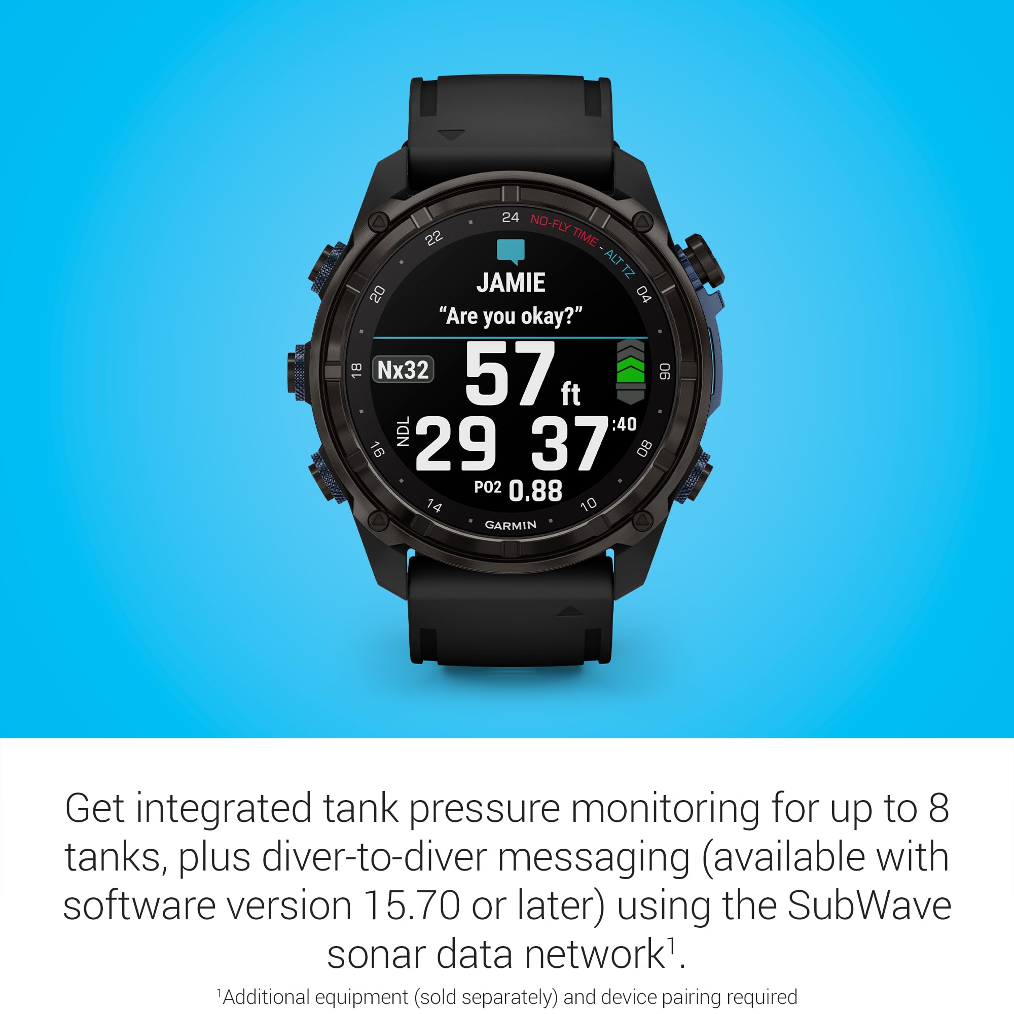 Garmin Descent™ Mk3i, Dive Computer and Multisport GPS Smartwatch, Air Integration, Black