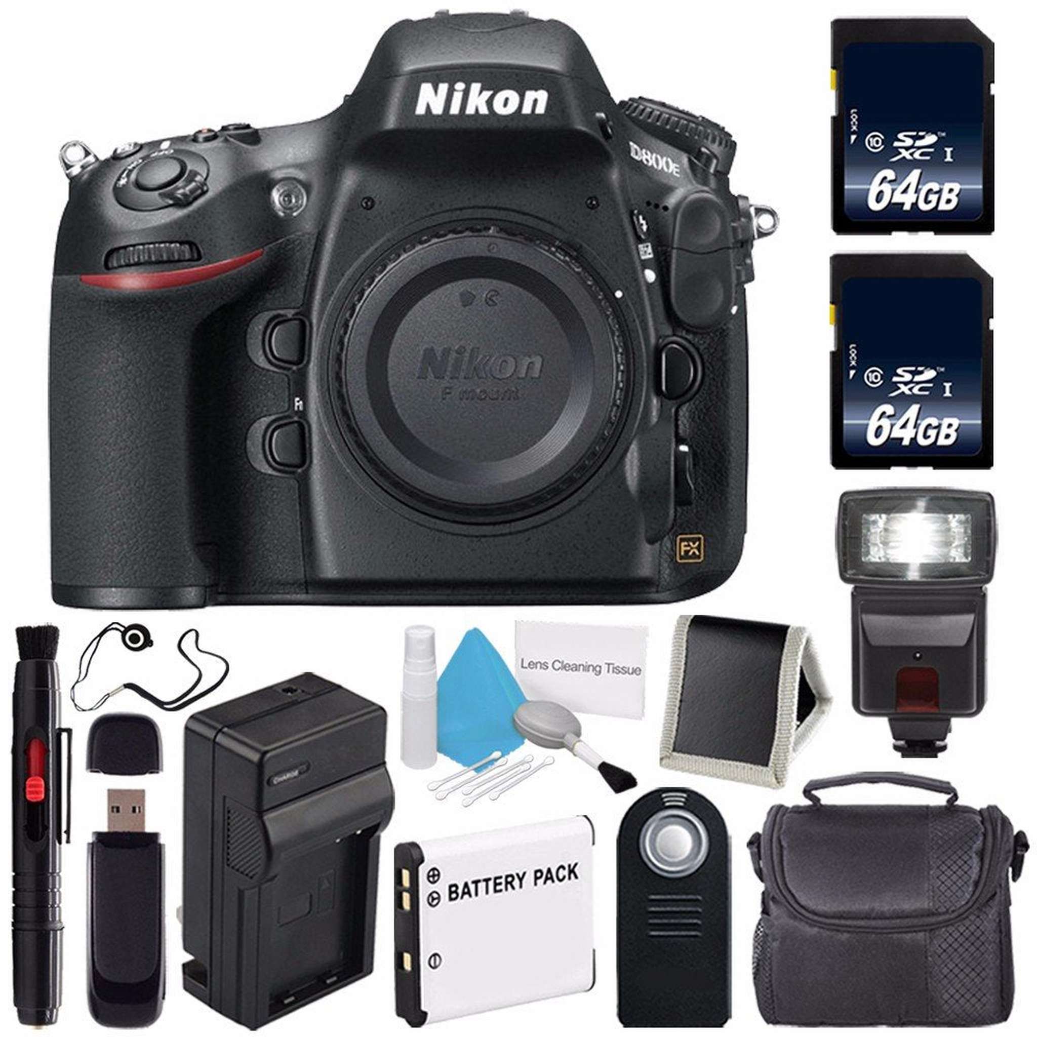 Nikon D800E Digital Camera Body Only International Model + 64GB Memory Card