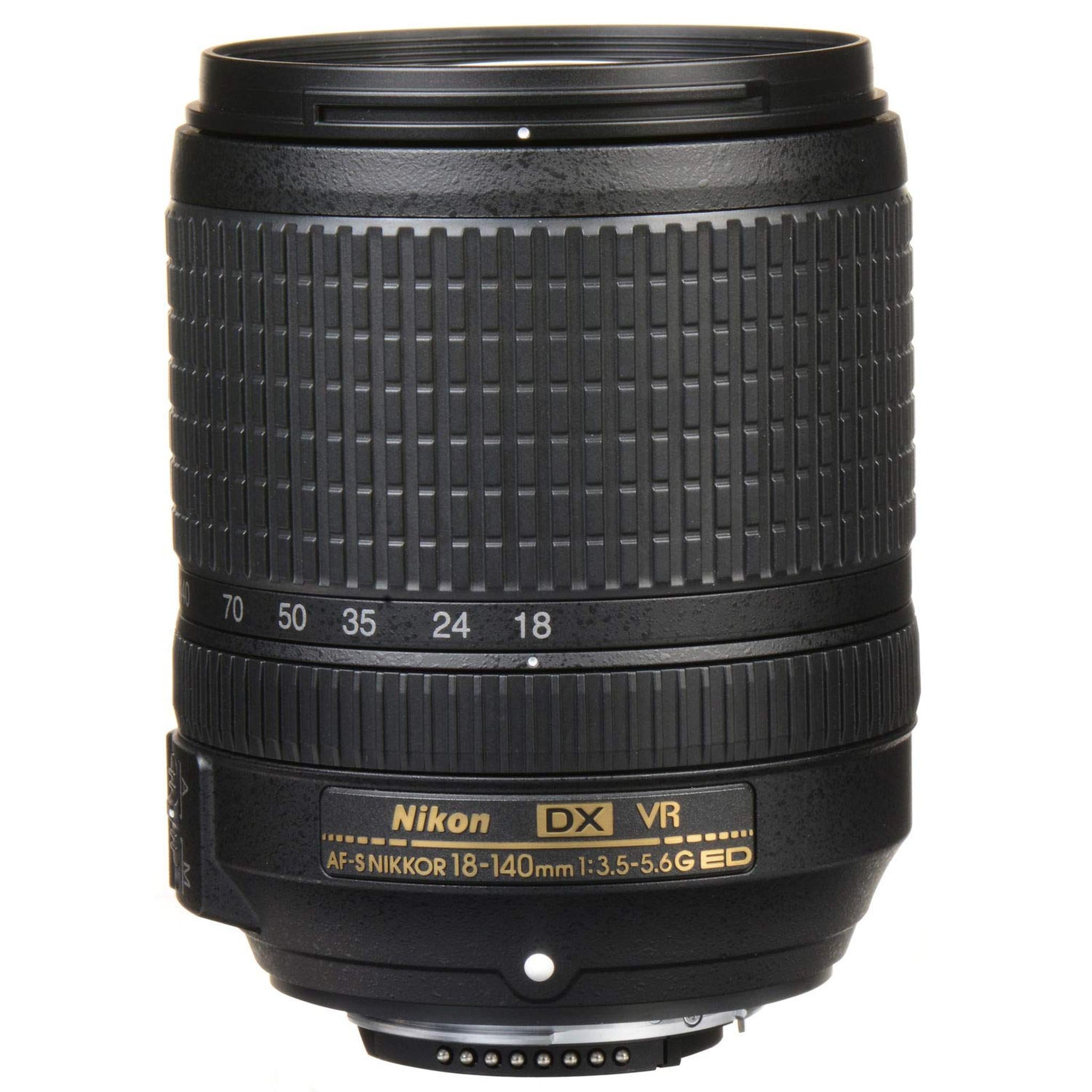 Nikon 18-140MM F/3.5-5.6G ED AF-S DX VR Camera Lens International Model + 3 Pcs Filter Kit + Cleaning Kit